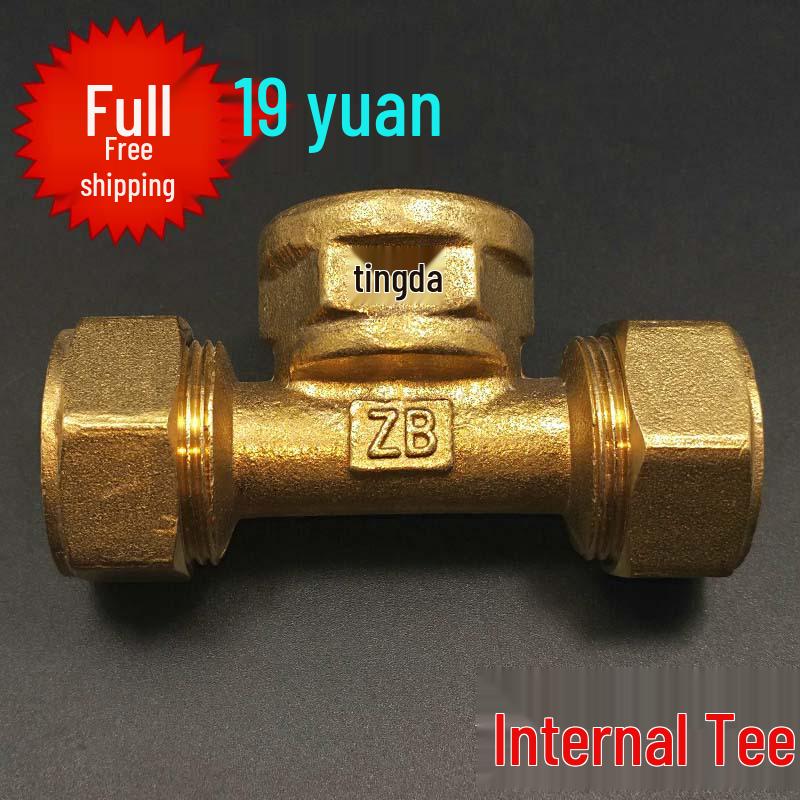 Aluminium-Kunststoffrohr Kupfer T-Stück Fitting: Reduziergewindegrößen 1216, 1418, 1620, 2025, 2632, 4, 6 Punkte.