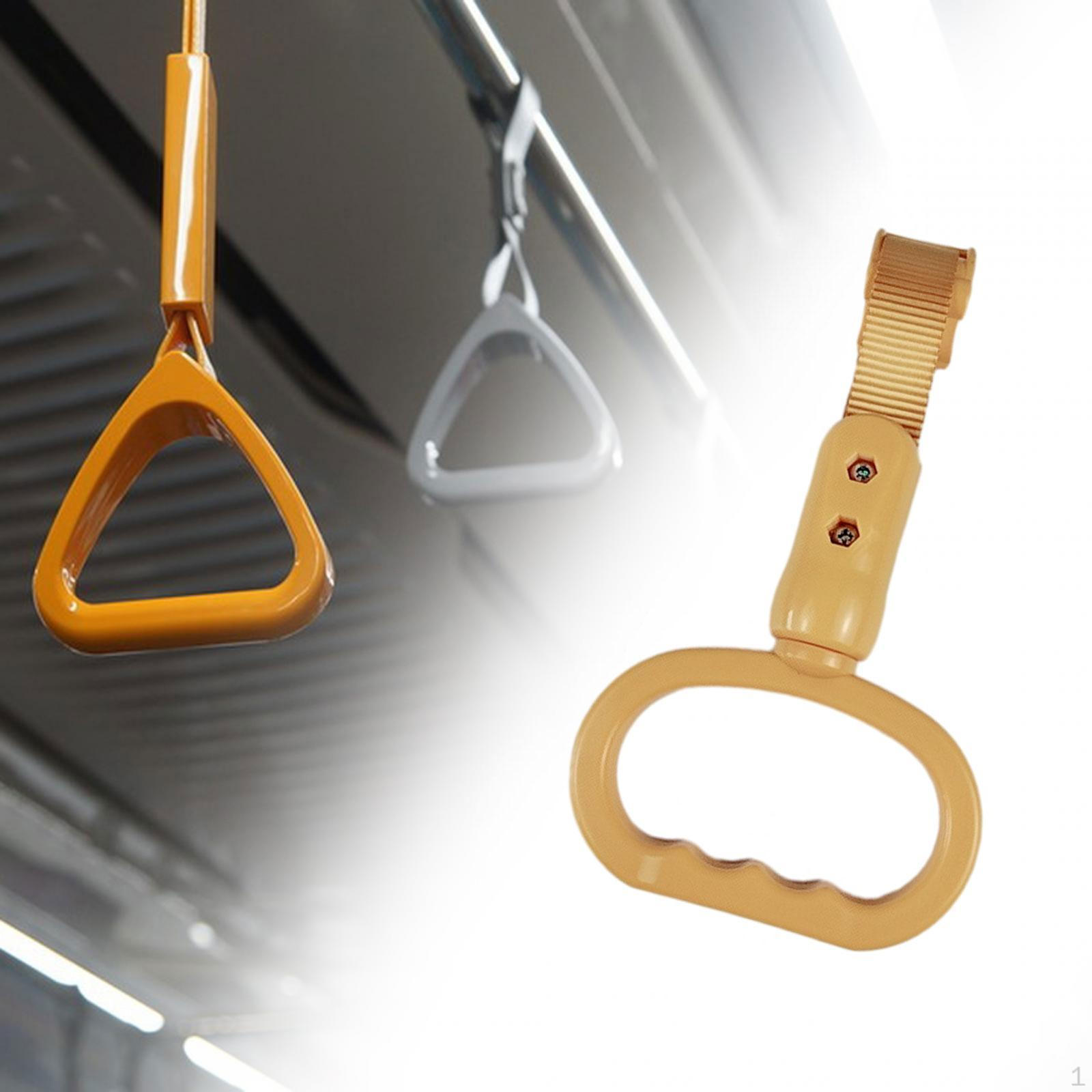 Ручка для автобуса Автомобильный ремешок для руки Эргономика Прочная Нескользящая Легко устанавливаемая ручка Yellow Oval