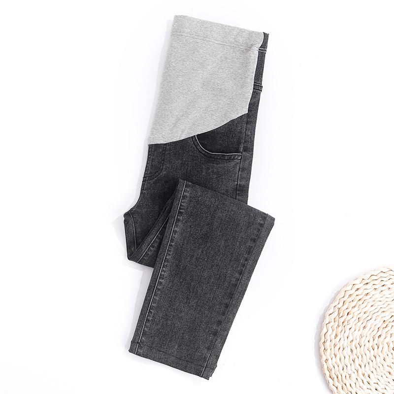 

Четырехцветные джинсы прямого кроя для беременных с высокой эластичностью на весну и осень Large серый ясень