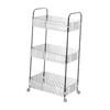 Mobile Shelf Cart with Caster Wheels 3 Layer Home Kitchen Corner Office Rolling Storage