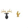 Majestic Deer Wall Sculpture Resin Collectible Boho Artwork Mount Feng Shui Decor Home Office