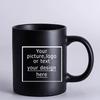 Individuelle Fototasse Familienfotos Schwarze Keramiktasse Personalisierte Kaffeetasse mit Firmenlogo