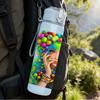 1PC Girl With Colorful Curly Hair Art Print 750ml Color Plastic Sports Water Bottle Leakproof Flip Straw Lid Suitable for Sports Office Home Use