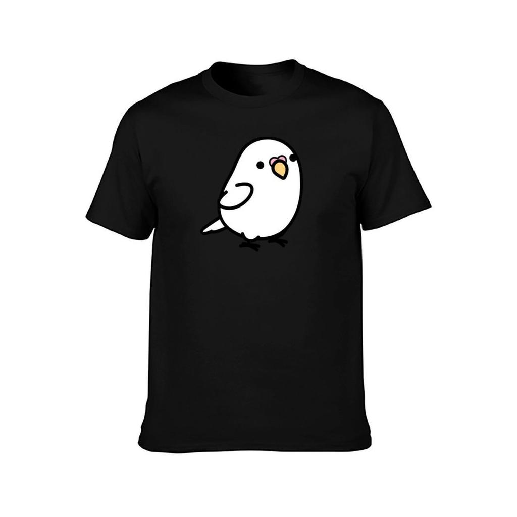 Chubby White Albino Budgie T-Shirt T Shirt Man Designer T Shirt Man Casual T-Shirt