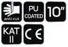 PU-coated cut-resistant gloves, 4X43D, size 10