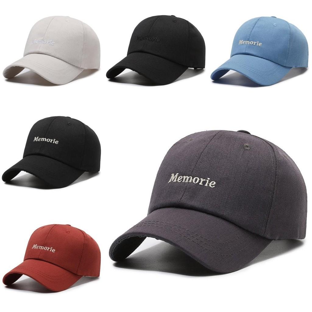 Letter Memorie Embroidered Baseball Cap Round Top Breathable Hat Gift Adjustable