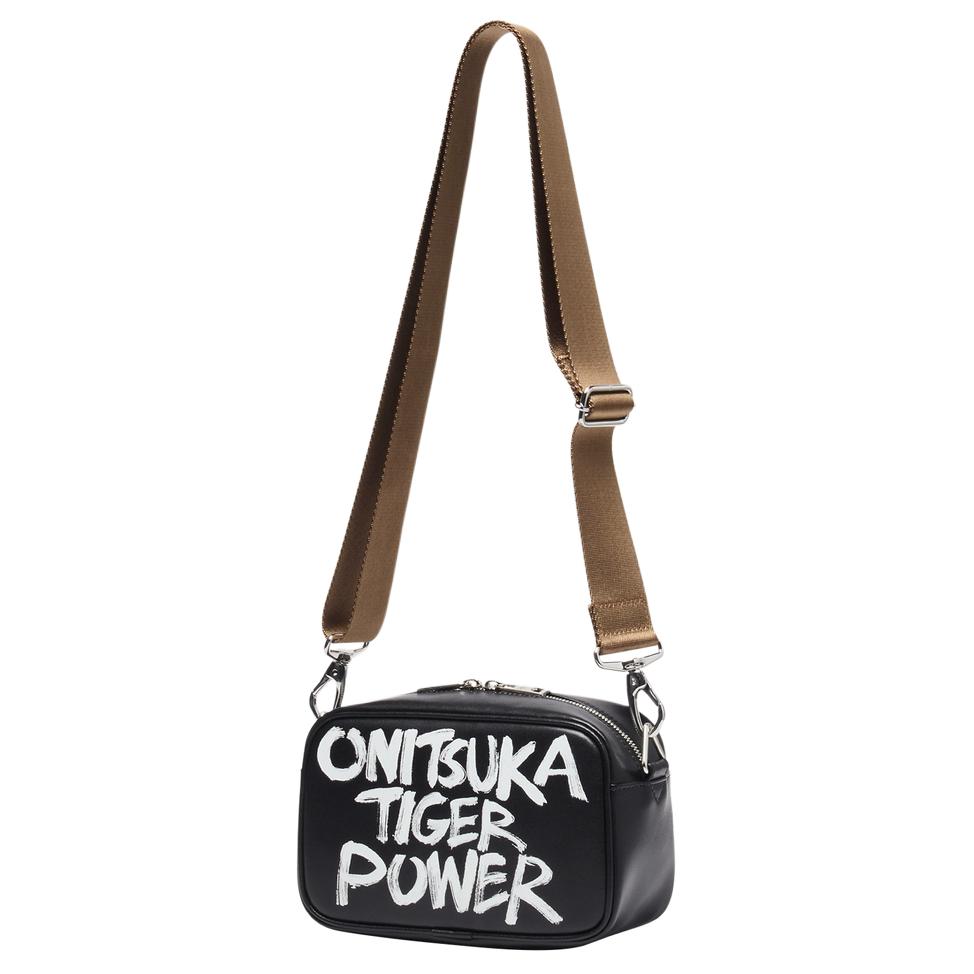 New Onitsuka Tiger Synthetic Leather Shoulder Bag Medium Unisex Black 3183B222-001