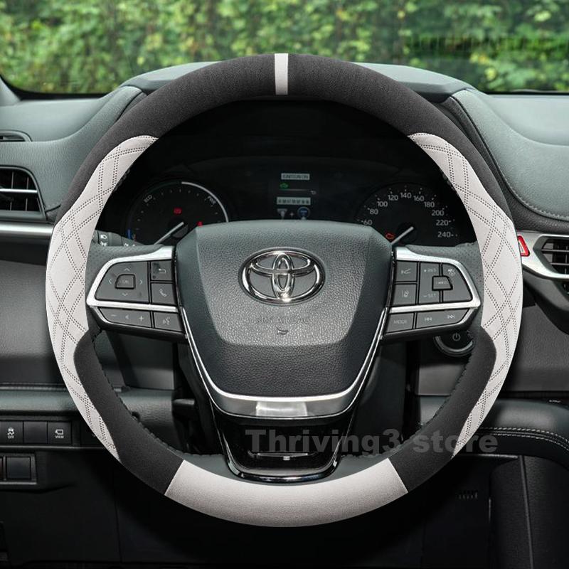 Suede Warm Car Steering Wheel Cover For Toyota Sienna 2026 Camry -2025 Winter Heating Covers For Covers Auto Accessories