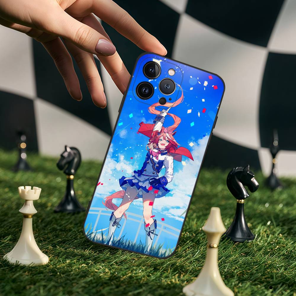 

Pretty D-Derby Uma Musume Case For IPhone 17 16 Pro Max 15 14 13 12 11 Plus 16E 17 Black Tpu Cover iPhone 11pro max