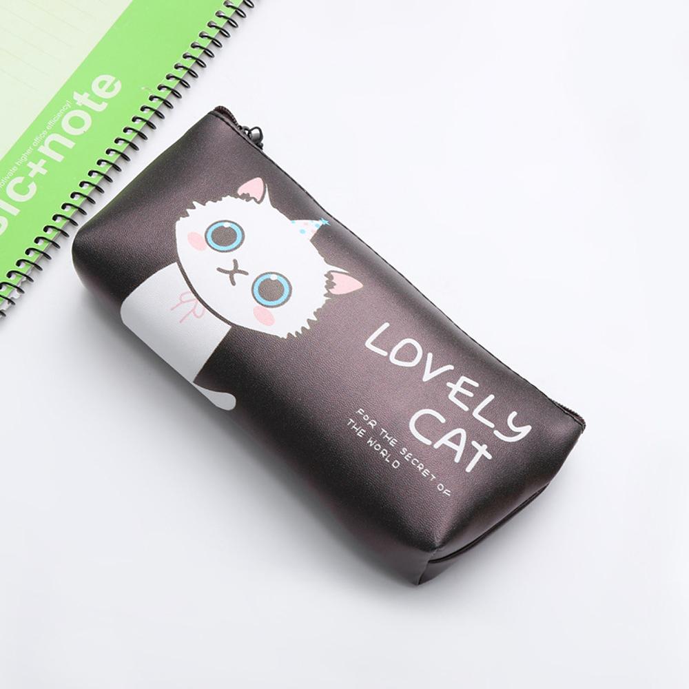 Kawaii Cat School Pencil Bags Cute Silicone Waterproof Pencil Case For Girls Kids Gift Korean Stationery Office School Supplies