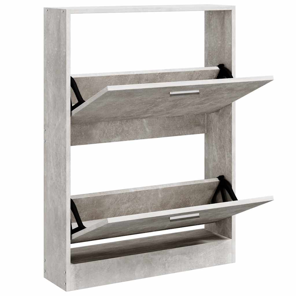 Vidaxl Shoe Cabinet, Concrete Grey, 59X17X81 Cm