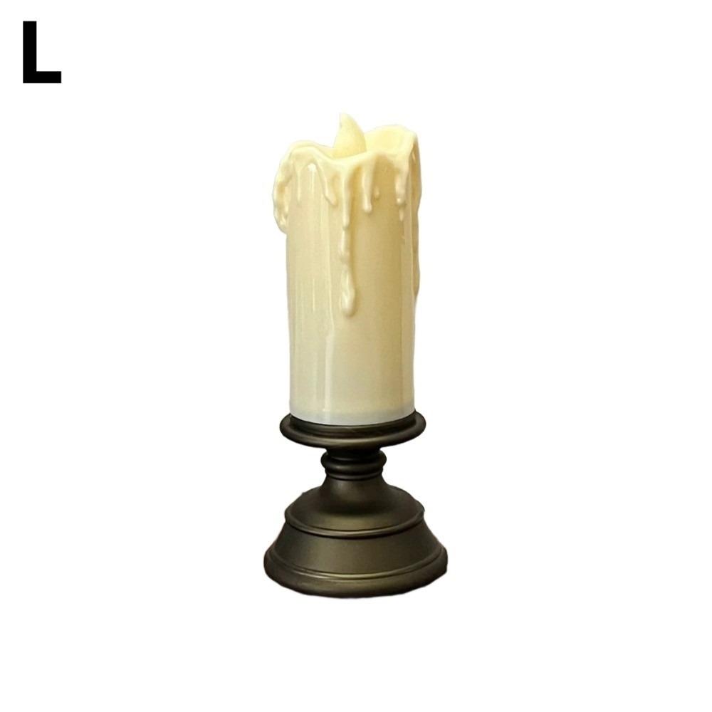 Simulation Candle Crying Candlestick Decorative Roman Pillar Candlestick  Dinner Party Supplies