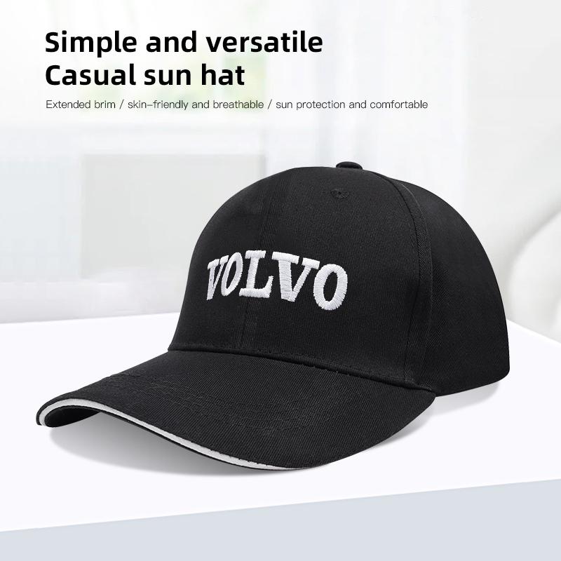 Car Emblem Duck Tongue Cap Adjustable Baseball Hat For Volvo XC90 V90 V60 XC60 V40 S80 S60 S90 C40 XC40 V70 XC70 C30 C70 EX90 Rd