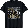 Husband Proverb 18 22 T-Shirt