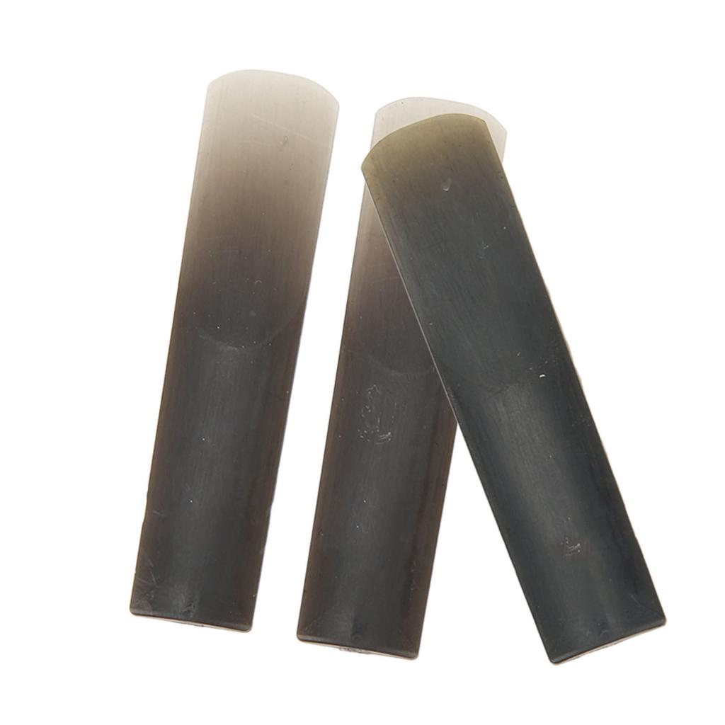 3Pcs Soprano Saxophone Reed Resin Sax Reeds Instrument Accessory Set Kit for Replacement Black