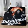 Tokio Hotel Rocková kapela Bill Kaulitz Tištěná deka Piknikové deky Teplá deka Měkká a pohodlná deka Domácí cestovní dárek