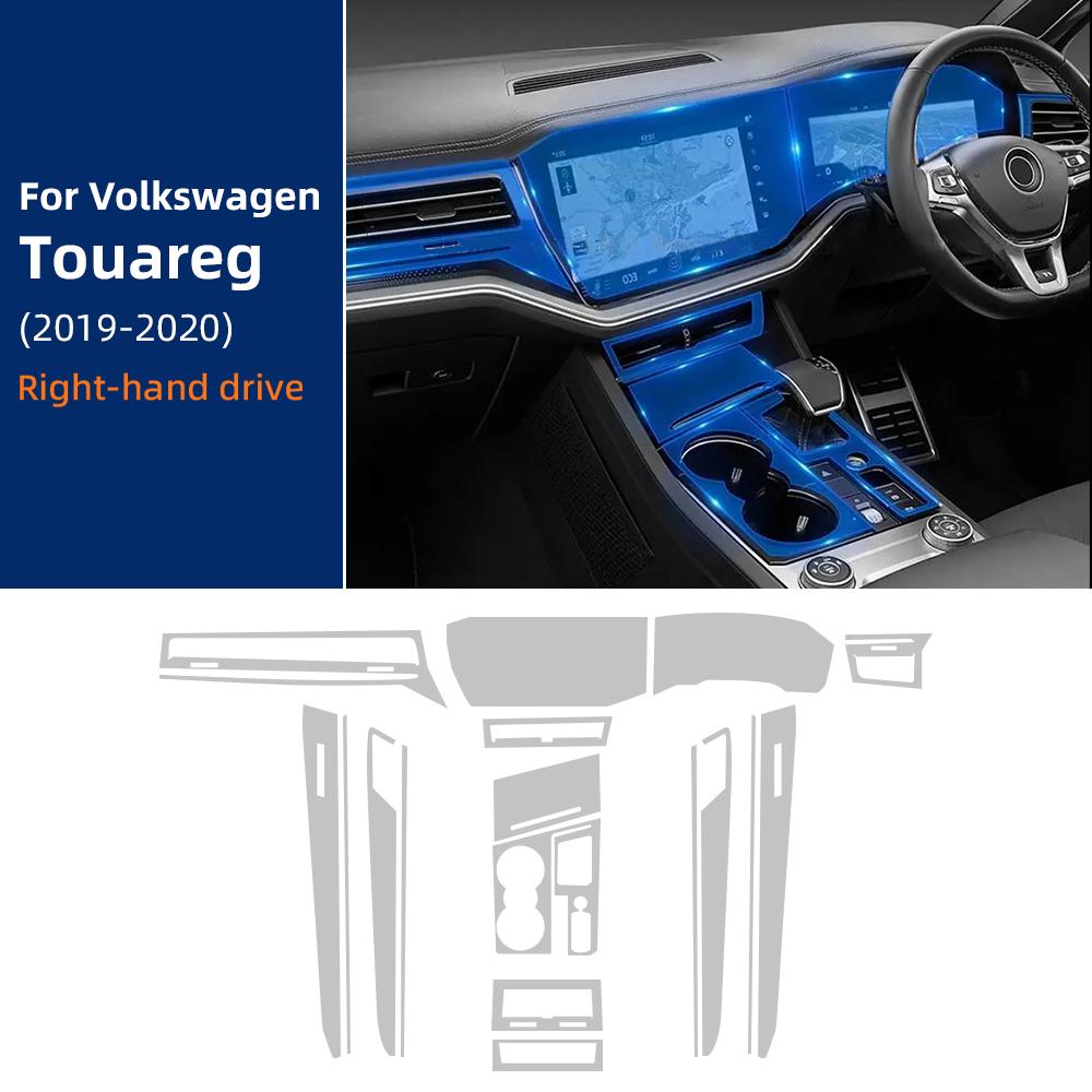 

TPU Transparent protective film for VW Volkswagen Touareg GPS Navigation Speedometer Interior Screen Gear Anti-scratch A right steering