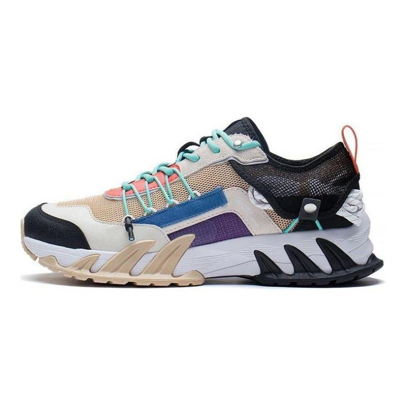 LiNing men s low-top outdoor running shoes black and white cushioned wear-resistant ARDS001-4 41.5
