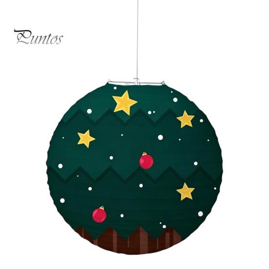 Birthday Party Decorative Props Christmas Paper Lantern, Cute Gingerbread Man Snowman Elk Pattern Ceiling Hanging Mexican Inspired Ornaments