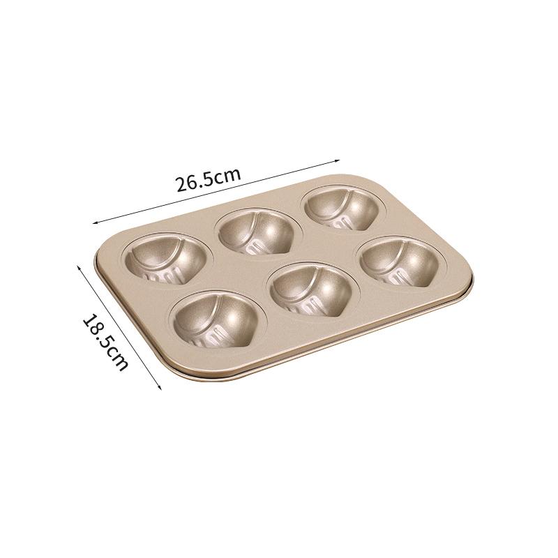 

1 шт. 6/9/12 Форма для выпечки кексов в форме каштана, форма, углеродистая сталь, кухонный инструмент для выпечки