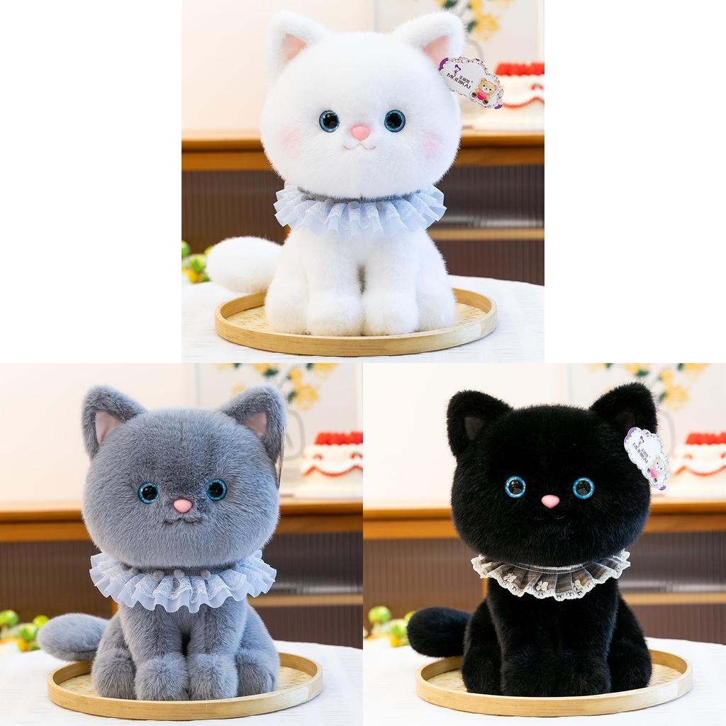 Bella Katze Niedliche Gestickte Sitzende Plüschpuppe Für Mädchen Schlafbegleiter Geschenk
