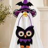Yousheng Halloween Ghost Goose Costume, Wizard Hat, Ghost Cape, Pumpkin Candy Bag, Outdoor Yard Decoration for Goose Statue or Garden