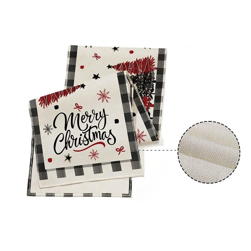 1PC Table Cover New Year 2026 Snowman 33*183cm Table Decor Merry Christmas Decoration Christmas Xmas Tree Table Runner
