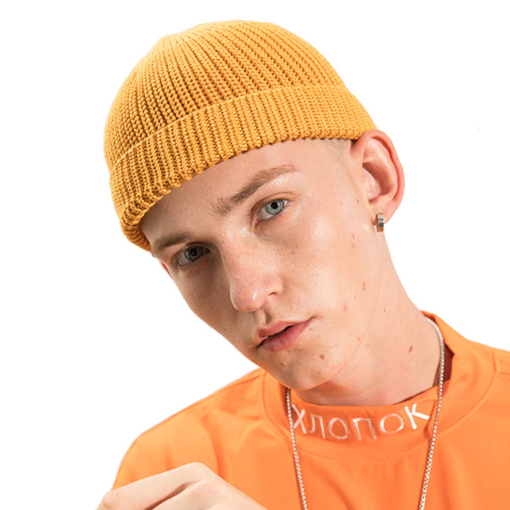Clape Knit Roll Brimless Sag Watch Stretch Excellent Men's Cap, Beanie, Cap, Fisherman's Cap, Hat, Cap, Cap, Stylish, Shallow, Material, Warmth,