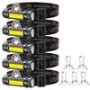 1-5PCS Rechargeable COB Headlamp Strong Light LED Magnetic Powerful Headlight Super Bright Waterproof Head Torch Outdoor Fishing