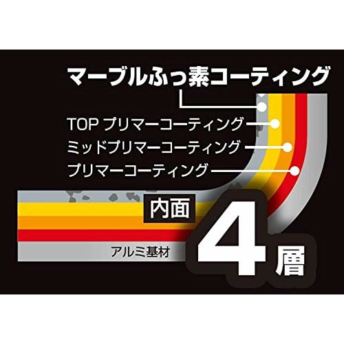 Pearl Metal Frying Pan, Marble Coat, 28cm, Gas Stove Only, Tough & Light III, HB-5755