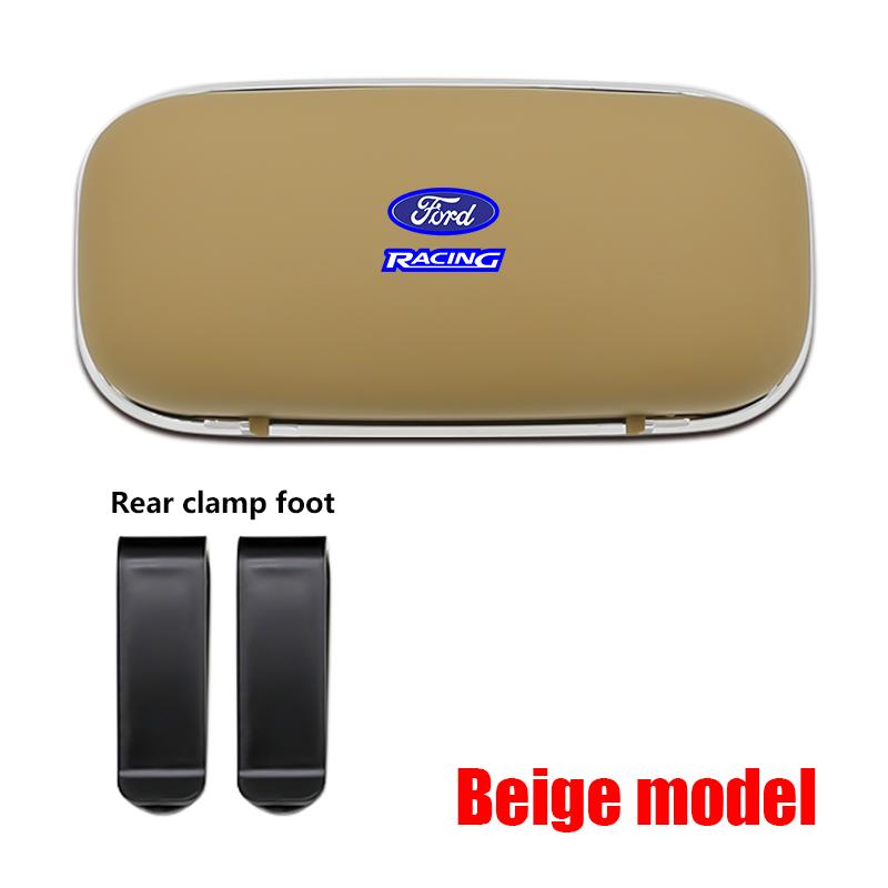 For Ford Focus Fiesta Ranger mk2 mk3 Mondeo mk4 S-MAX Kuga Car Visor BXCYTE9 Sunglasses Glasses Case Glasses Holder Clip Box Accessories