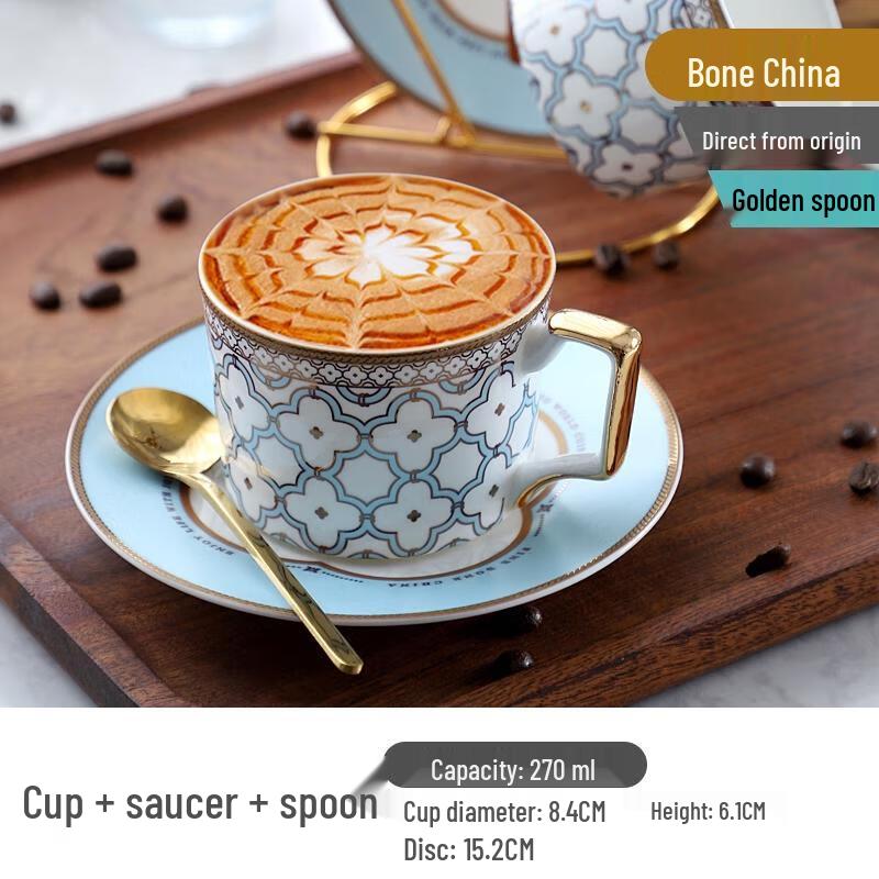 HANDUNYOU Gold Trim Glass Coffee & Tea Set