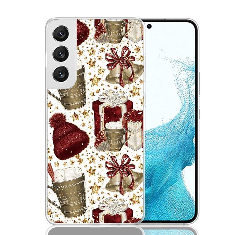 Winter Coffee Christmas Phone Case For Samsung Galaxy S26 Ultra S23 S24 S25 Edge S20 FE S21 S22 Plus Soft Print Shell Cover Fund