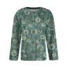 Damenmode Langarm Weihnachten Schneemann Schneeflocke Druck Jacke Strickjacke