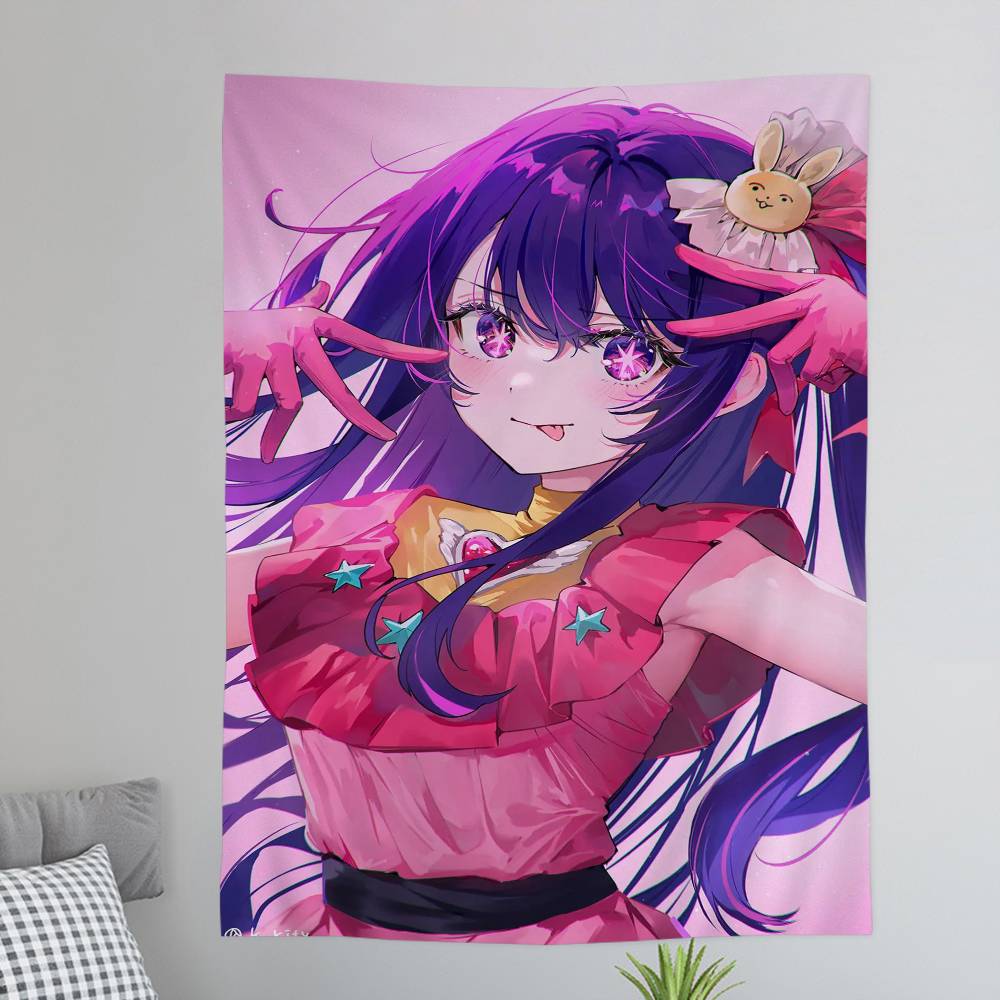 Anime OSHI NO KO Colorful Tapestry Wall Hanging Bohemian Wall Tapestries Mandala Wall Hanging Sheets