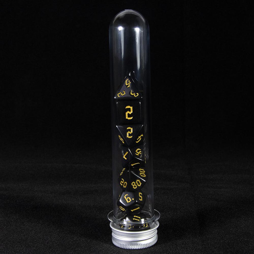 

DND кубики 7 шт./набор непрозрачных многогранных кубиков с трубкой для игры DND настольная доска рулон игр