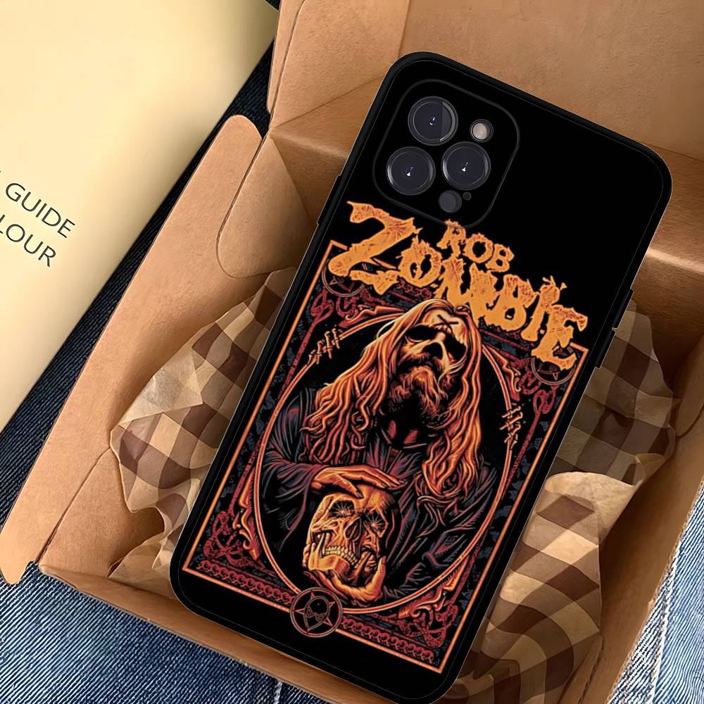 R-Rob Singer Z-Zombie Heavy Metal Band Phone Case For IPhone 17 16 15 14 13 12 11 Pro Max Plus Mini Soft Black Cover