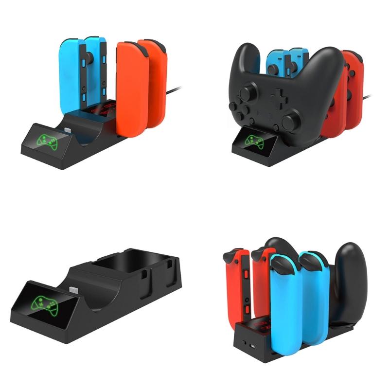 5 in 1 Type-C Charging Cradle Charging Station Stand for Gaming Controllers Charging 5 Controllers Charger Base