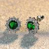 Snowflake Pink Diamond Zircon Sunflower Earrings for Women