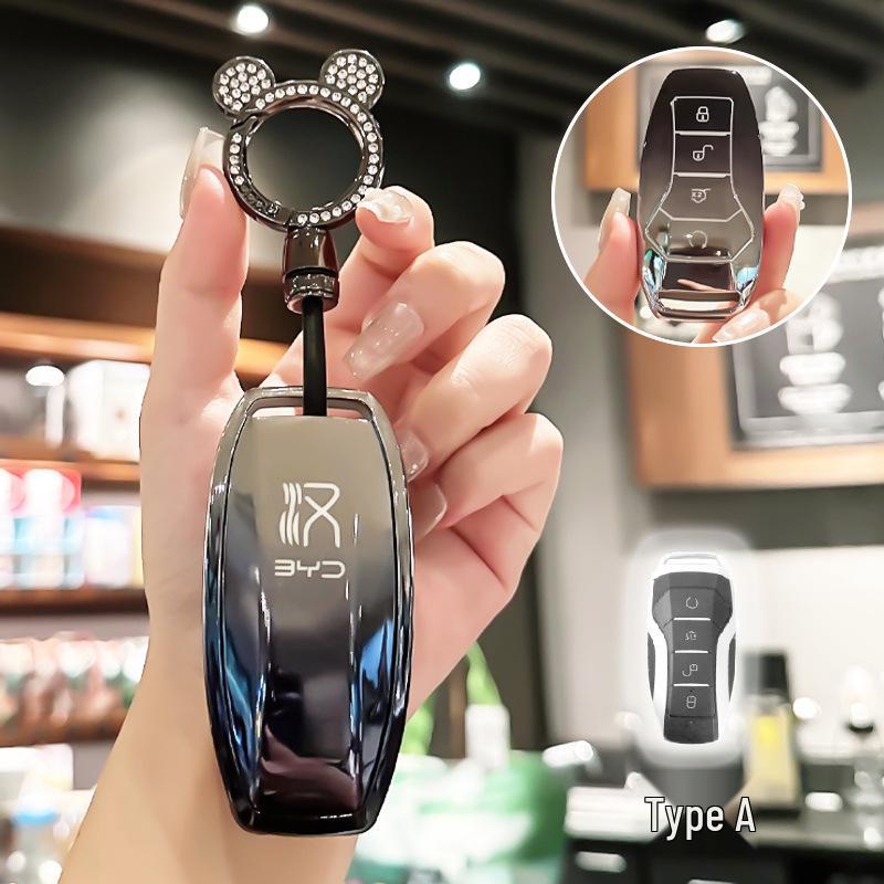 BYD Key Case for Han, Dolphin, Seagull, Mini, Yuan, Tang, Song Pro, and Qin Plus.