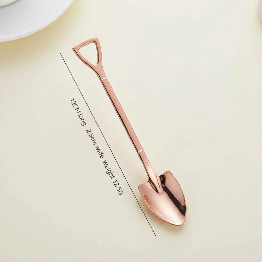 

304 Stainless Steel Cute Coffee Spoon Ice Cream Scoop Stylish Cutlery for Desserts Fruits Home Kitchen Use