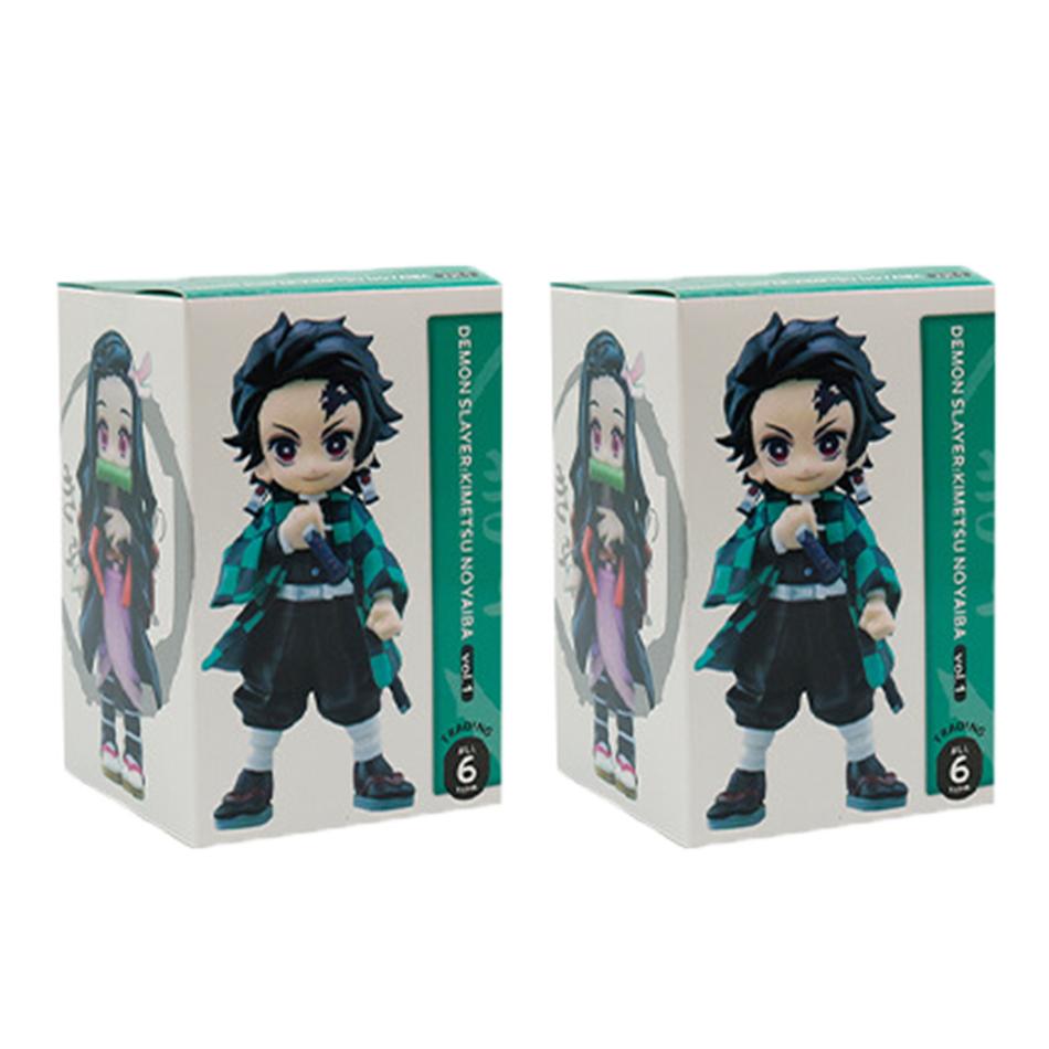 Demon Slayer Tanjiro Kamado Nezuko Anime Cartoon Figure Blind Box Creative Personalized Statue Model Ornament Surprise Gift Box