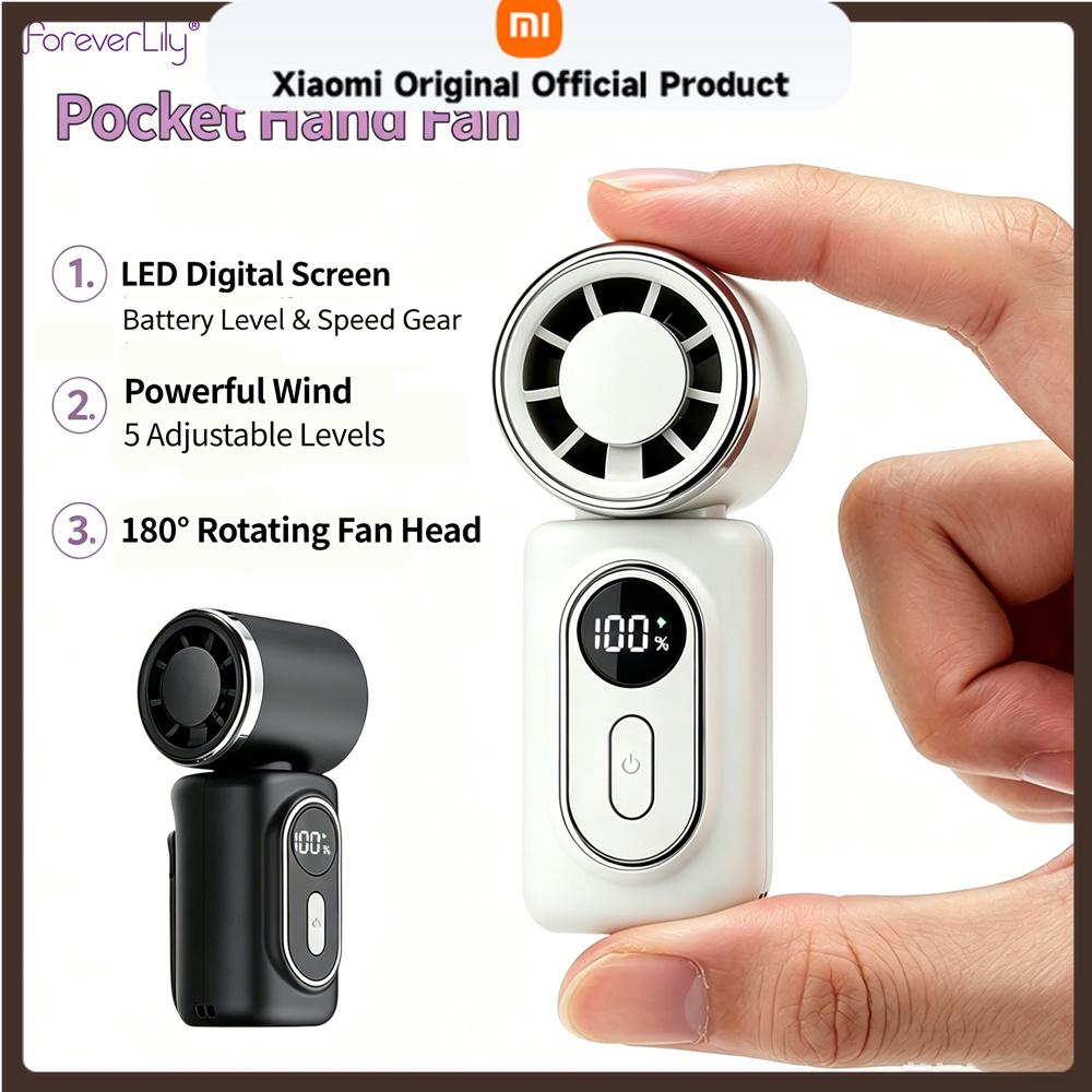 Xiaomi Outdoor Handheld Fan 12000RPM Turbo Fan USB Rechargeable 5 Speeds Strong Wind Mini Cooling Fan for Travel Camping Office Student