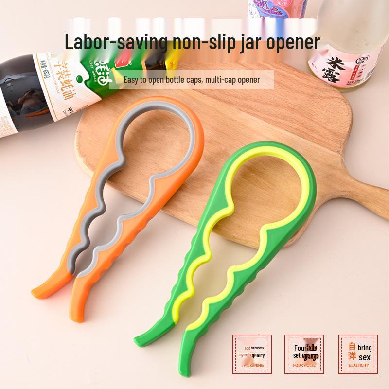Multifunctional 4-in-1 Can & Bottle Opener with Non-slip Grip