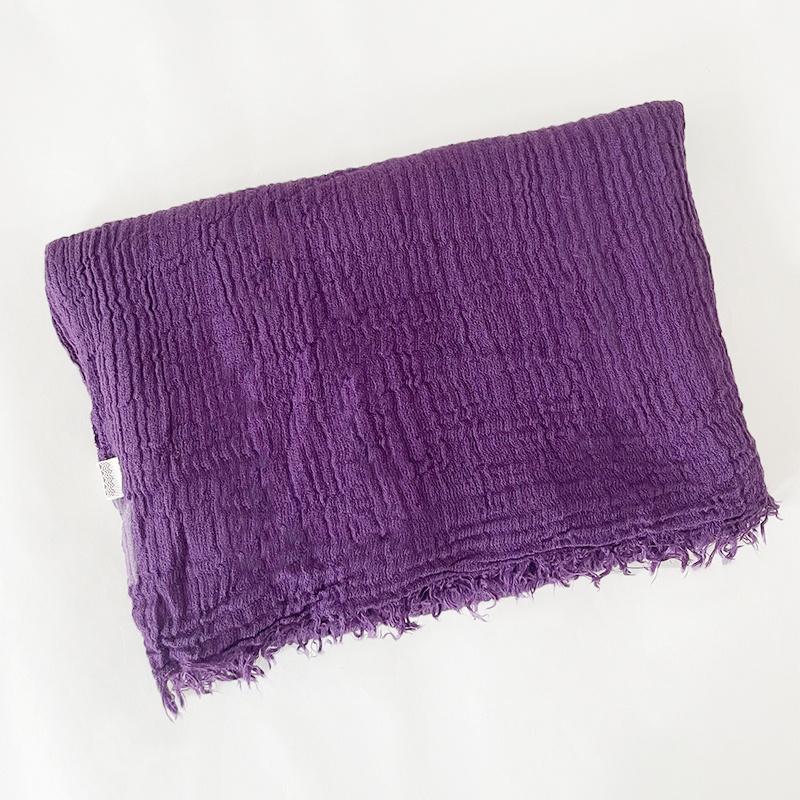 New Design Autumn Winter Women Warm Scarf Simple Solid Plain Linen Cotton Muslim Shawls Kerchief Wrap Head Hair Pashmina Stoles