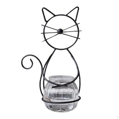 Katzen-Pflanzgefäß aus Glas, Vasenhalter, Desktop-Pflanzgefäß, Hydrokultur für