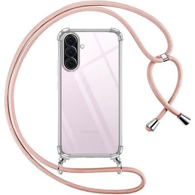 Schutzhülle - BOOLING - für Samsung Galaxy A56 5G - Stoßfest - Flexibel - mit rosa Kordel