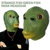 Cute and Funny Halloween Green Fish Head Red Fish Head Funny Cosplay Costume Mask Adult Carnival Party Fish Head Mask Latex