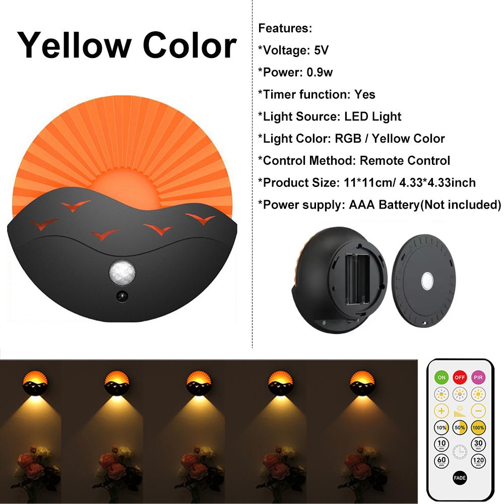 17 Models Remote Control Wall Light Touch Night Light 360 Degree Rotation Bedroom Bedside Light RGB Color Change Dimmable
