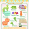 VBACALA Flower Blocks DIY Bouquet Building Craft Kit with Potted Colorful and Matching 3D Making Birthday Gift Toy, 174-Piece Kit, Plants, Petals,